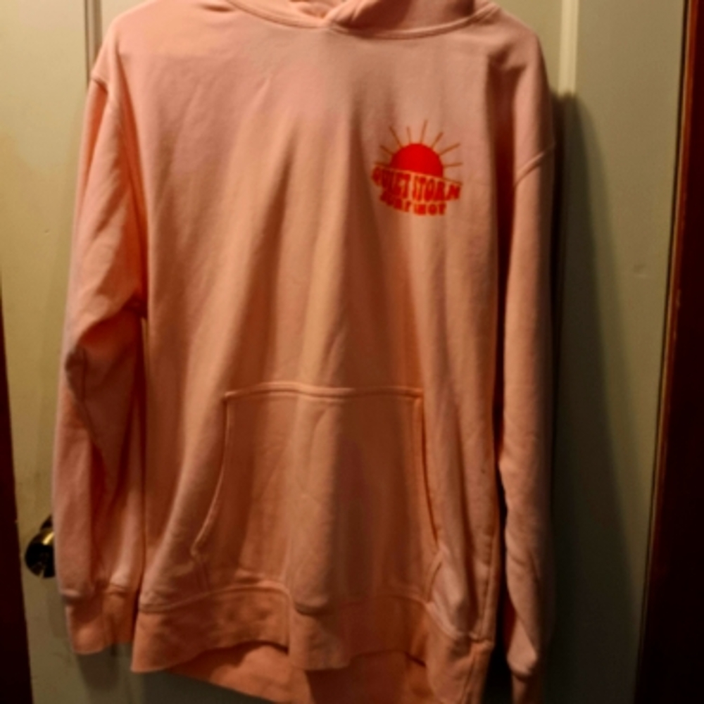 🤠Quiet Storm Surf Shop Pink Pullover Hoodie Size Small